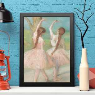 Dancers in Pink by Edgar Degas, Vintage Ballet Art Poster