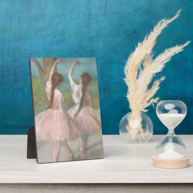 Dancers in Pink Edgar Degas Plaque (Side)