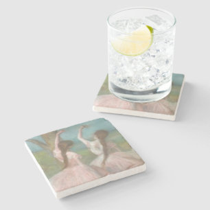 Dancers in Pink Edgar Degas Stone Coaster