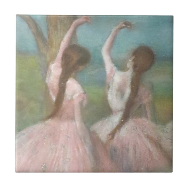 Dancers in Pink Edgar Degas Tile (Front)