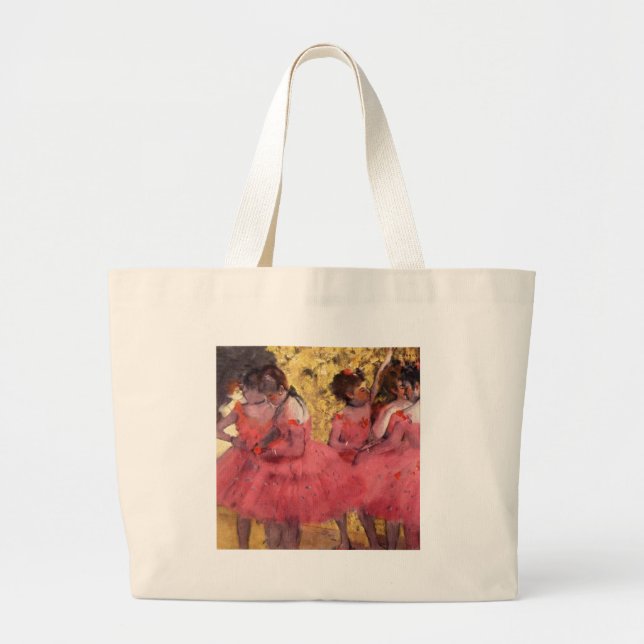 Dancers in Pink Large Tote Bag (Front)