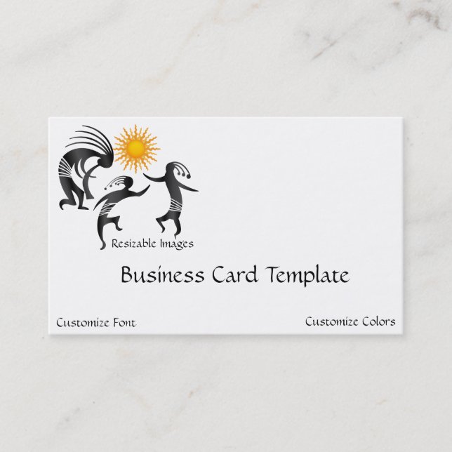 Dancers Kokopelli Logo Business Card (Front)