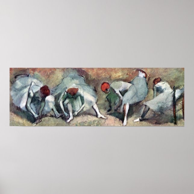 Dancers Lacing Their Shoes by Edgar Degas Poster (Front)