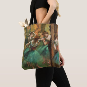 Dancers, Pink and Green by Degas, Art  Tote Bag