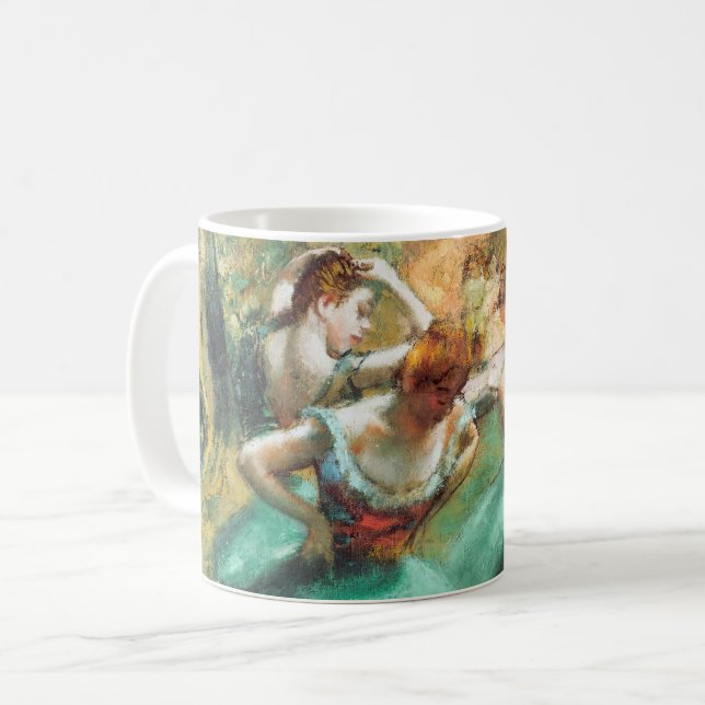 Dancers Pink and Green by Edgar Degas Coffee Mug (Front Left)