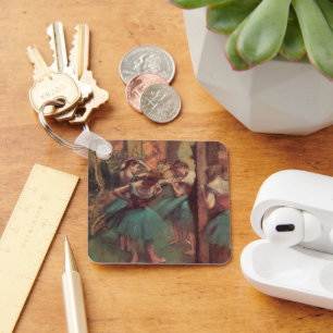 Dancers, Pink and Green by Edgar Degas Key Ring