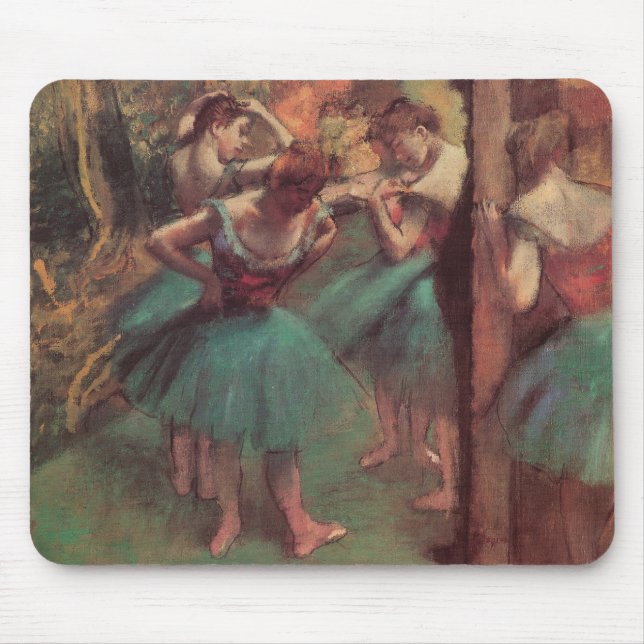 Dancers, Pink and Green by Edgar Degas Mouse Pad (Front)