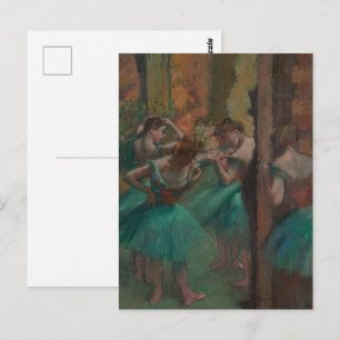 Dancers, Pink and Green by Edgar Degas Postcard