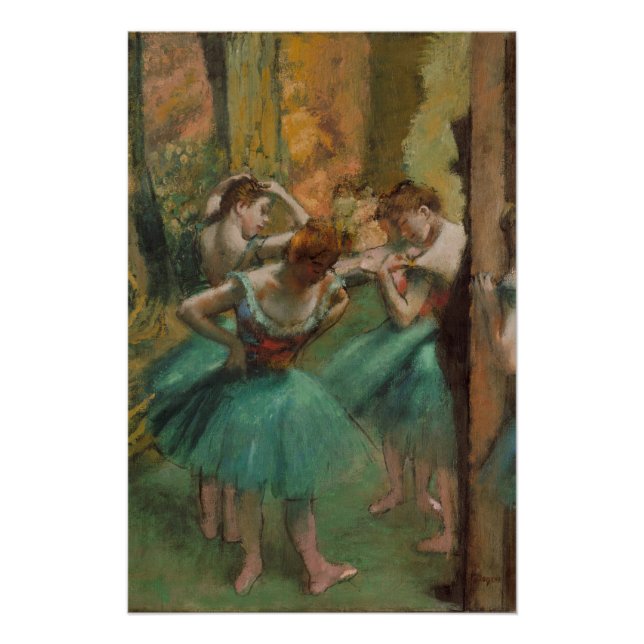 Dancers, Pink and Green Edgar Degas Poster (Front)
