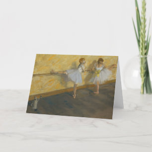 Dancers Practicing at the Barre - Edgar Degas Card