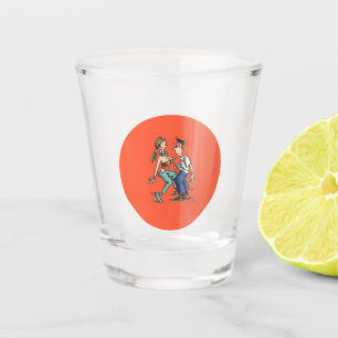 Dancers shot glass