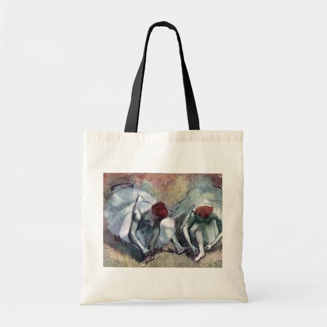 Dancers Tying Their Shoes, Edgar Degas Tote Bag (Front)