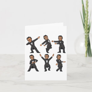 Dancing Abraham Lincoln 4th Of July Boys Girls Kid Card