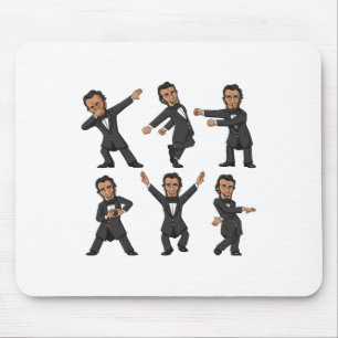 Dancing Abraham Lincoln 4th Of July Boys Girls Kid Mouse Pad