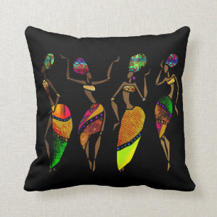 Dancing African Ladies Cushion