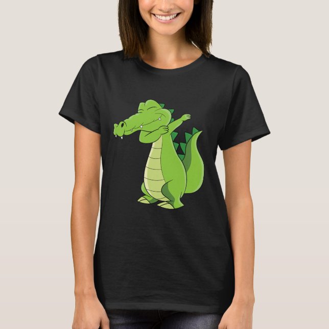 Dancing Alligator Gift Funny Dabbing Alligator  T-Shirt (Front)