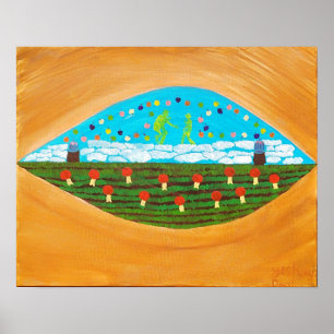 dancing amongst the falling cherries-YeshayaDank Poster