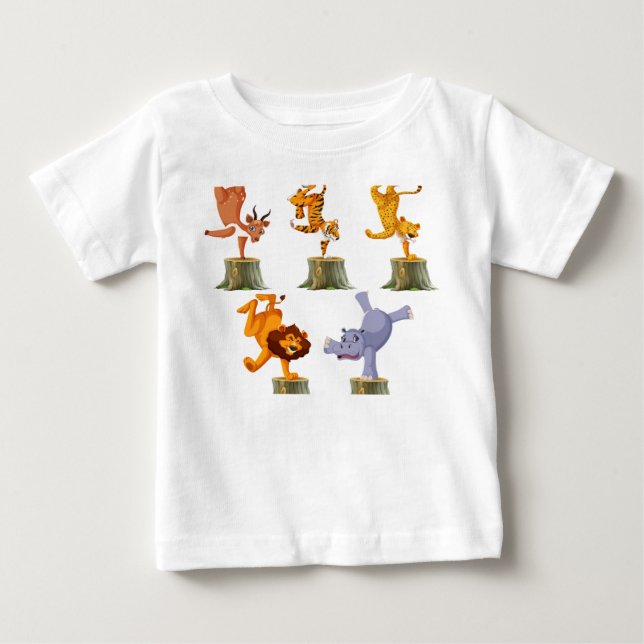 Dancing Animals Toddler Fine Jersey T-shirt (Front)