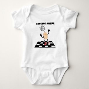 Dancing Arepa Funny Bilingual Venezuelan Arepa  Baby Bodysuit