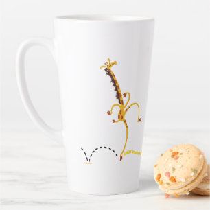 DANCING AROUND BAD "STUFF" GIRAFFE by Jeff Willis Latte Mug