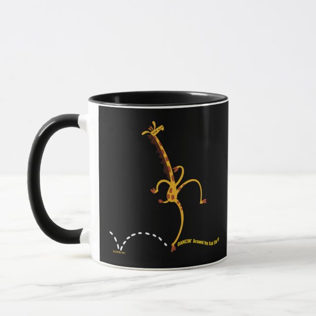 DANCING AROUND BAD "STUFF" GIRAFFE by Jeff Willis Mug (Left)