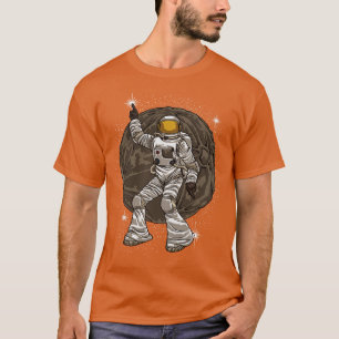 Dancing Astronaut Retro Dancer Galaxy Universe T-Shirt