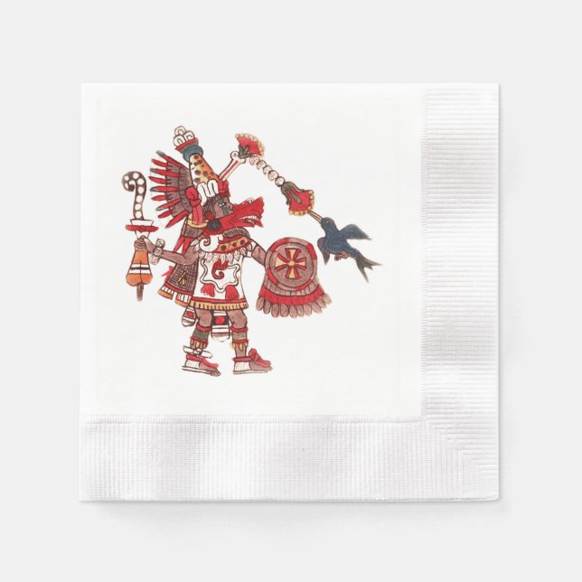 Dancing Aztec shaman warrior Napkin (Front)