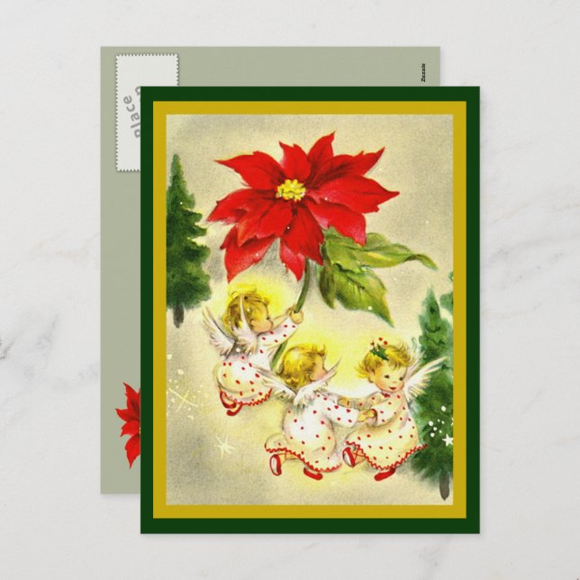 Dancing Baby Angels Vintage Postcard (Front/Back)