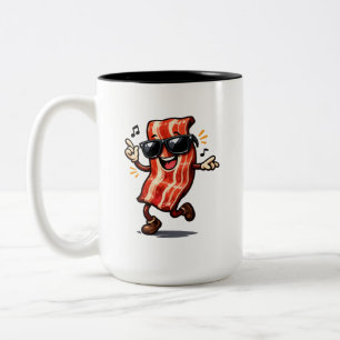 Dancing Bacon Two-Tone Coffee Mug