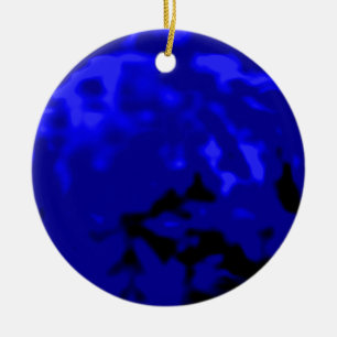Dancing Ball Blue Cyan Trans MUSEUM Zazzle Gifts Ceramic Tree Decoration