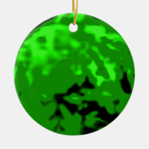 Dancing Ball Gold Green Trans MUSEUM Zazzle Gifts Ceramic Tree Decoration