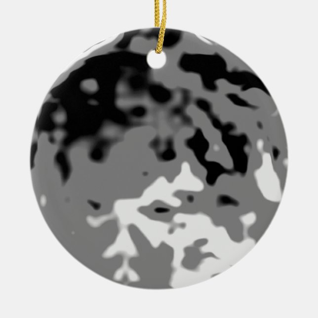 Dancing Ball Gold Silver Trans MUSEUM Zazzle Gifts Ceramic Tree Decoration (Front)