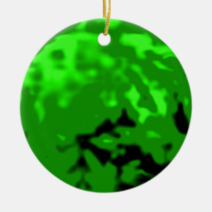 Dancing Ball Green Cyan Trans MUSEUM Zazzle Gifts Ceramic Tree Decoration