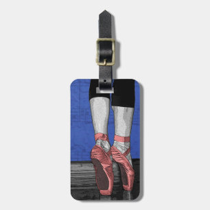 Dancing Ballerina Ballet Shoes Luggage Tag