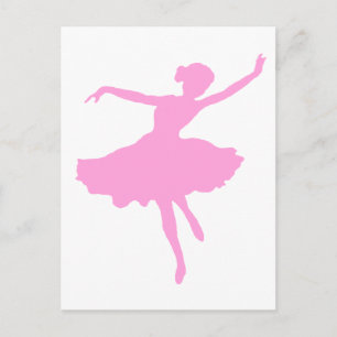Dancing Ballerina in Pink Postcard