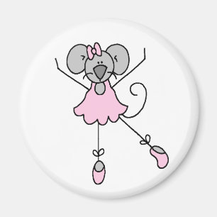Dancing Ballerina Mouse Magnet