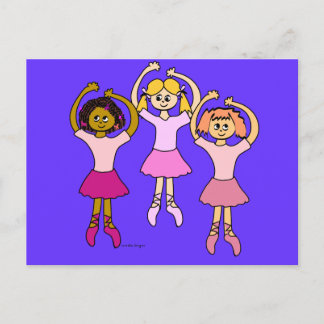 Dancing Ballerinas Gifts Postcard