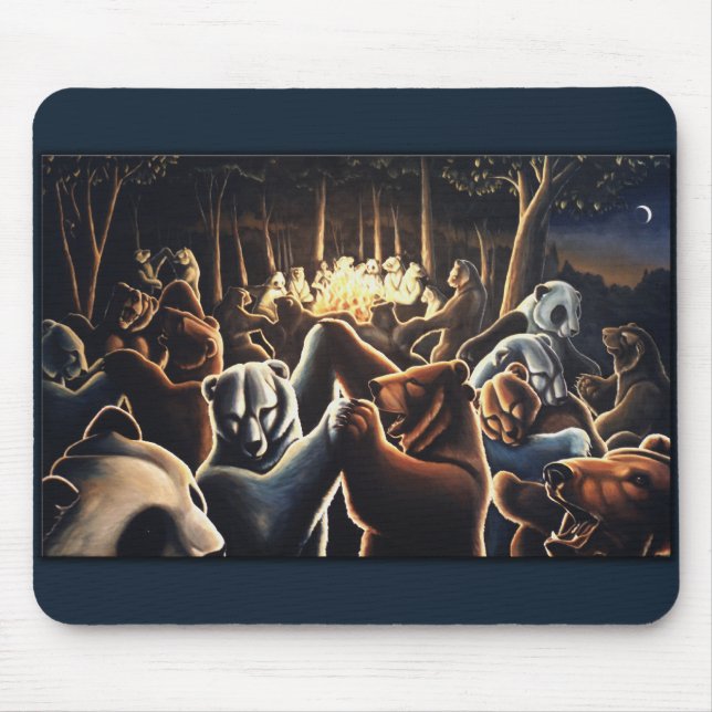 Dancing Bear Art Mousepad Wildlife Art Mousepad (Front)