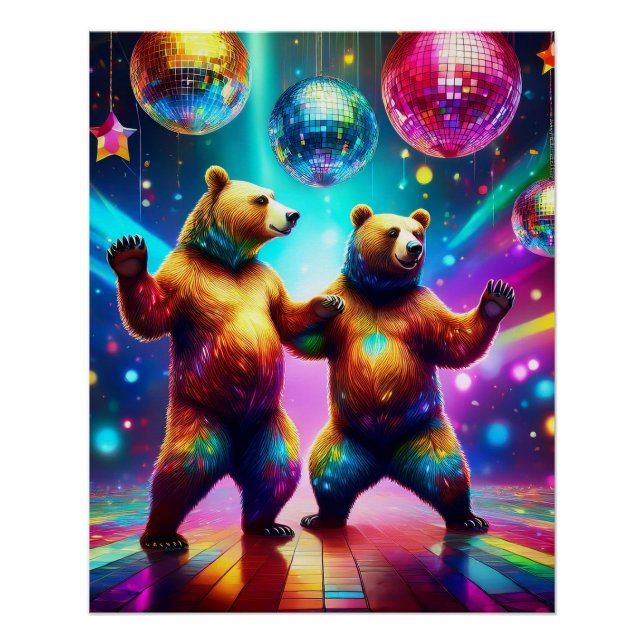 Dancing Bears At The Disco Poster (Front)