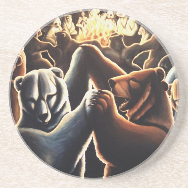 Dancing Bears Coasters Party Animals Coasters Gift (Front)