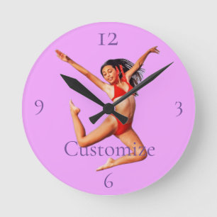 Dancing Bikini Model Thunder_Cove Round Clock