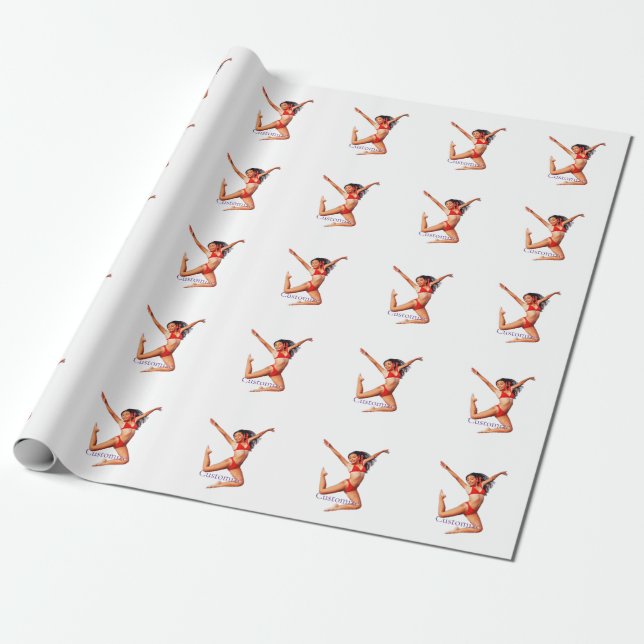 Dancing Bikini Model Thunder_Cove Wrapping Paper (Unrolled)