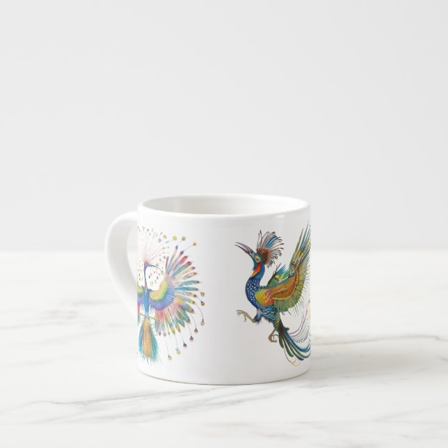 Dancing Birds of Paradise Espresso Cup (Front Left)