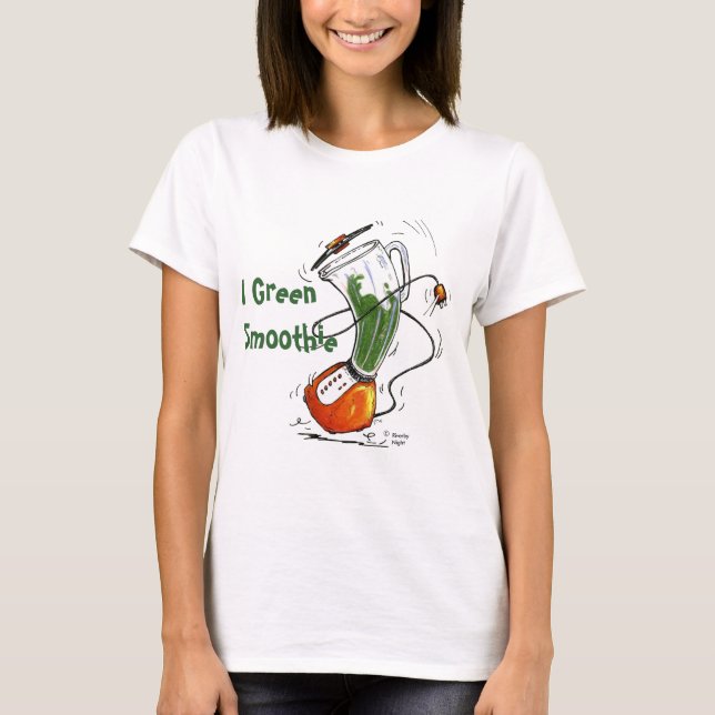 Dancing Blender -I Green Smoothie T-Shirt (Front)