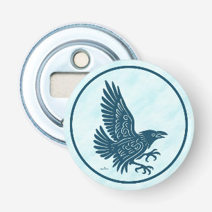 Dancing Blue Raven Bottle Opener