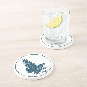 Dancing Blue Raven Coaster