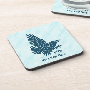 Dancing Blue Raven Coaster