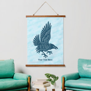 Dancing Blue Raven Hanging Tapestry