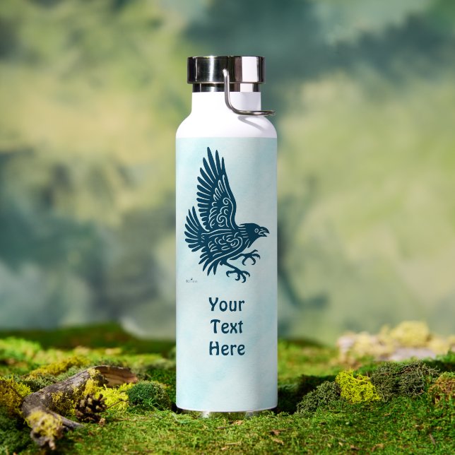 Dancing Blue Raven Water Bottle (Outdoor (Rotated))