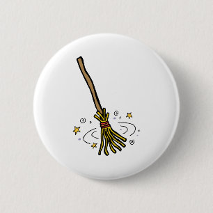 Dancing Broom 6 Cm Round Badge